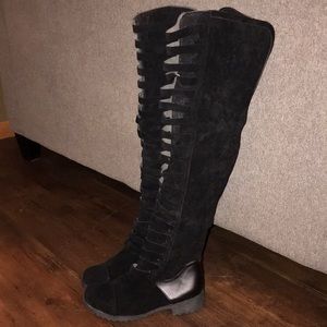 Black Thigh High Boots